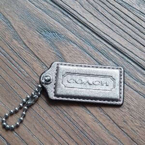 Coach Matallic Gold Color Keychain Tag